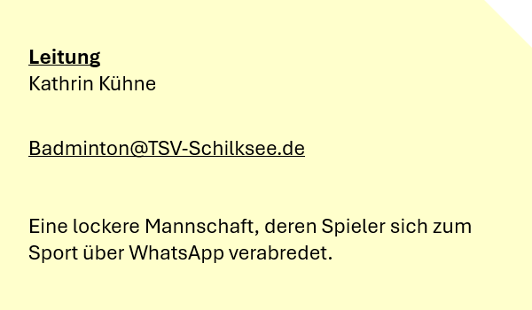 Ansprechpartner Badminton